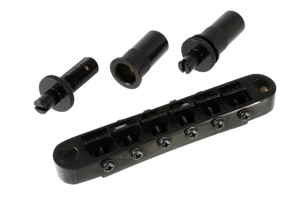 Allparts GB-0525 Gotoh Tunematic Bridge with Large Holes, Black