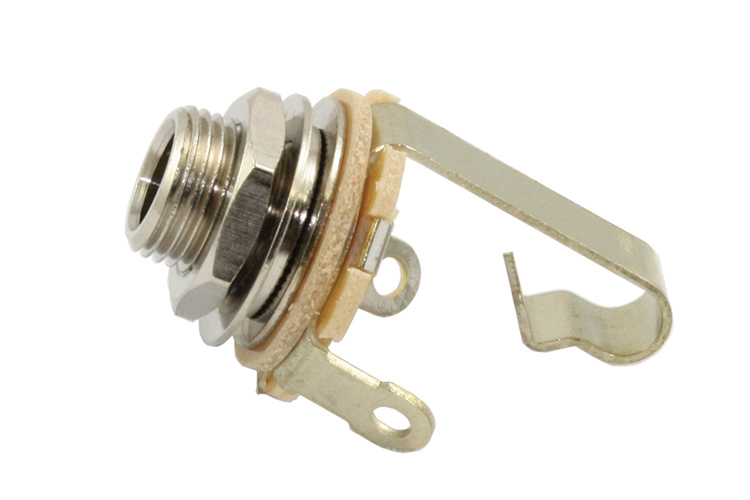 Allparts EP-0055 Switchcraft® no. 11 1/4 in. Input Jack, Nickel, Single item