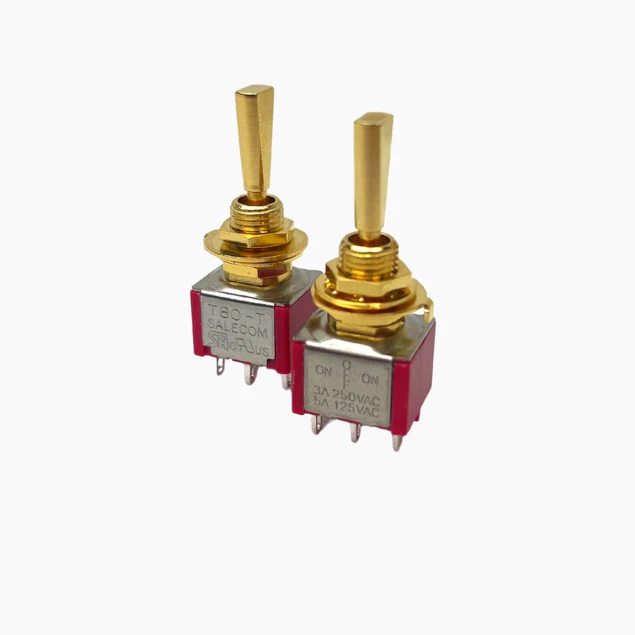 Allparts EP-0082 On-Off-On Mini Switch, Gold