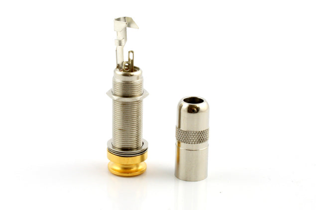 [EP-4161-002] Allparts EP-4161 Switchcraft® 3-conductor End Pin Jack, Gold