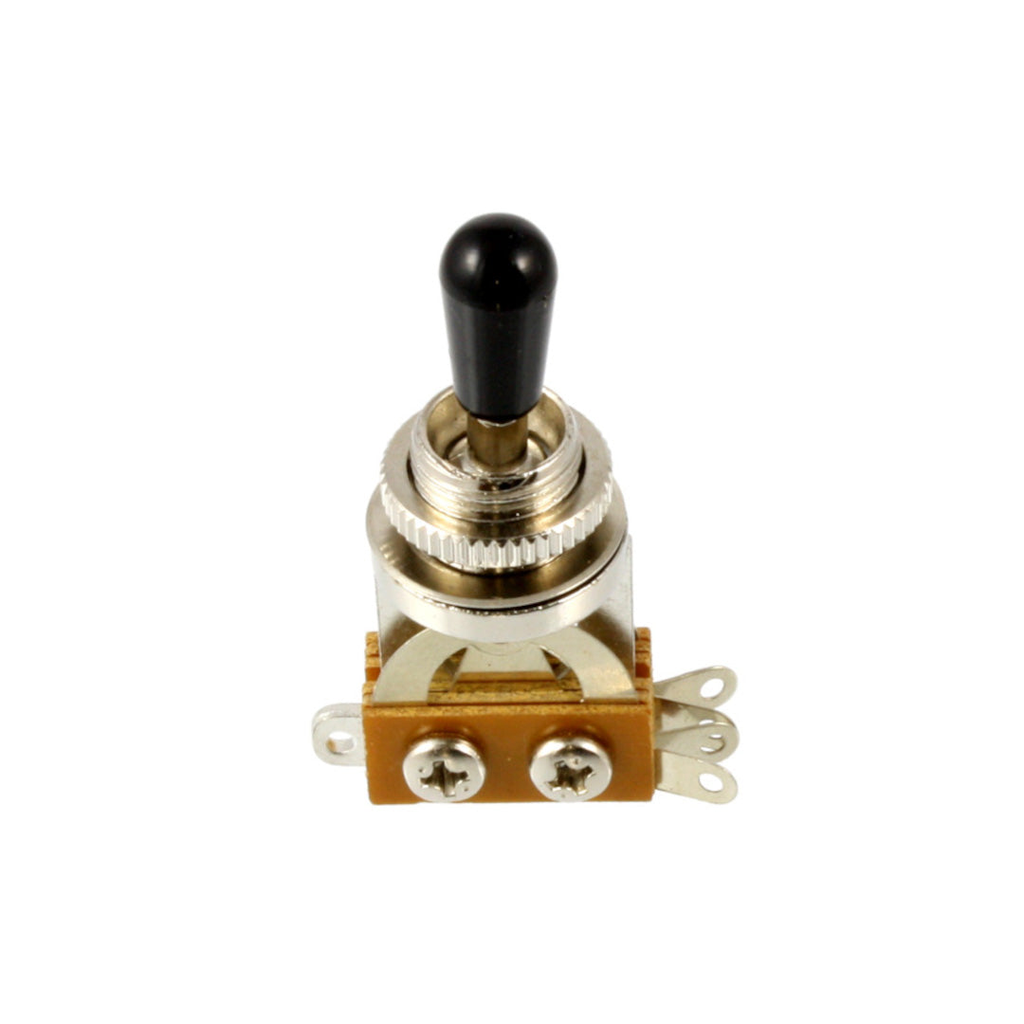 Allparts EP-4364 Short Toggle Switch, Chrome with Black Tip