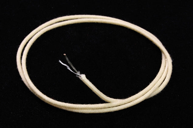 [GW-0820-025] Allparts GW-0820 Cloth Covered Stranded Wire, White, 25 feet