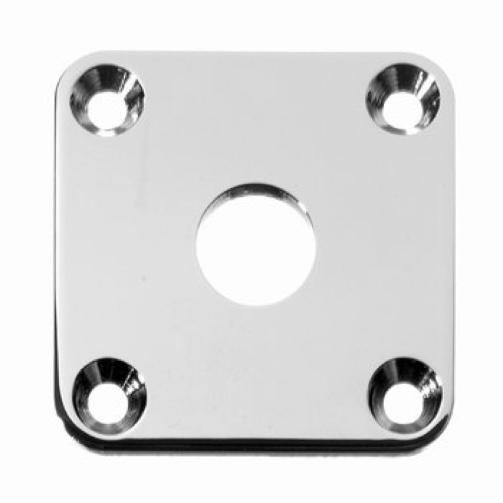 Allparts AP-0633 Square Jackplate for Les Paul®, Nickel (metal)