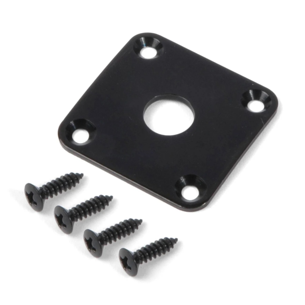[AP-0633-003] Allparts AP-0633 Square Jackplate for Les Paul®, Black (metal)