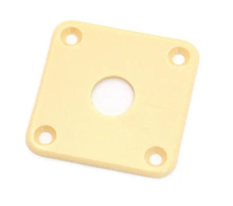 Allparts AP-0633 Gotoh Plastic Square Jackplate for Les Paul®, Cream