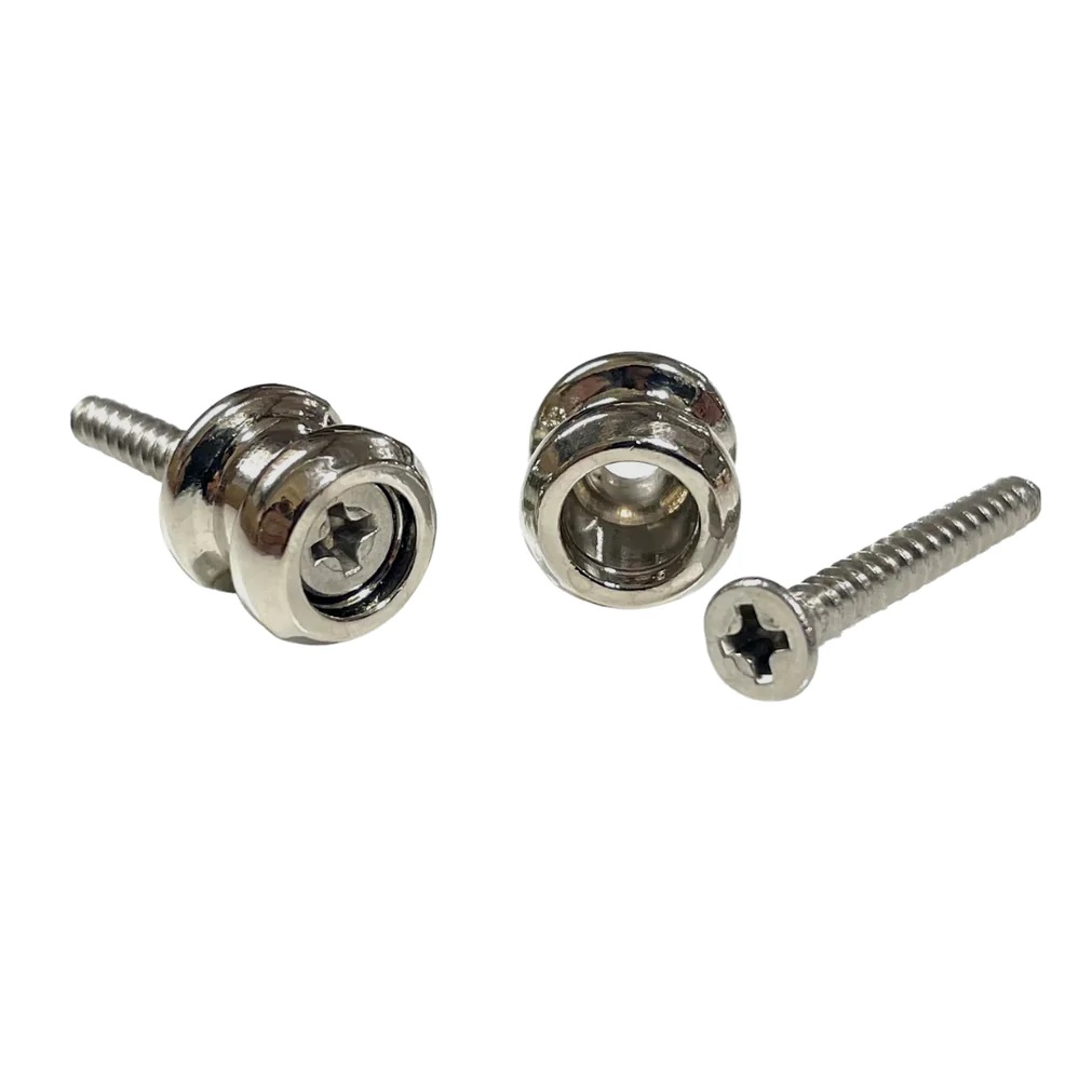[AP-0682-001] Allparts AP-0682 Schaller-Style Strap Buttons, Nickel