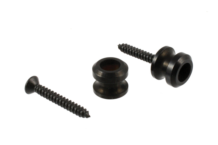 Allparts AP-0682 Schaller-Style Strap Buttons, Black