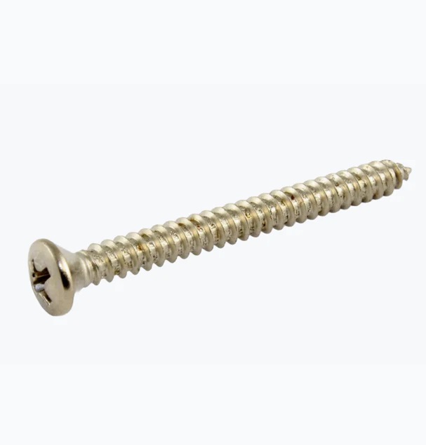 [GS-0005-001] Allparts GS-0005 Neckplate Screws, Nickel, Pack of 4