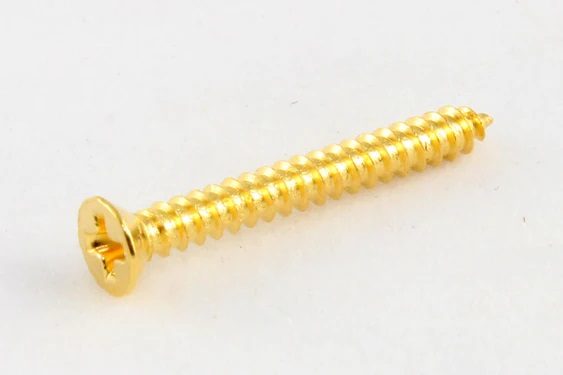 Allparts GS-0008 Tall Humbucking Ring Screws, Gold, Pack of 8