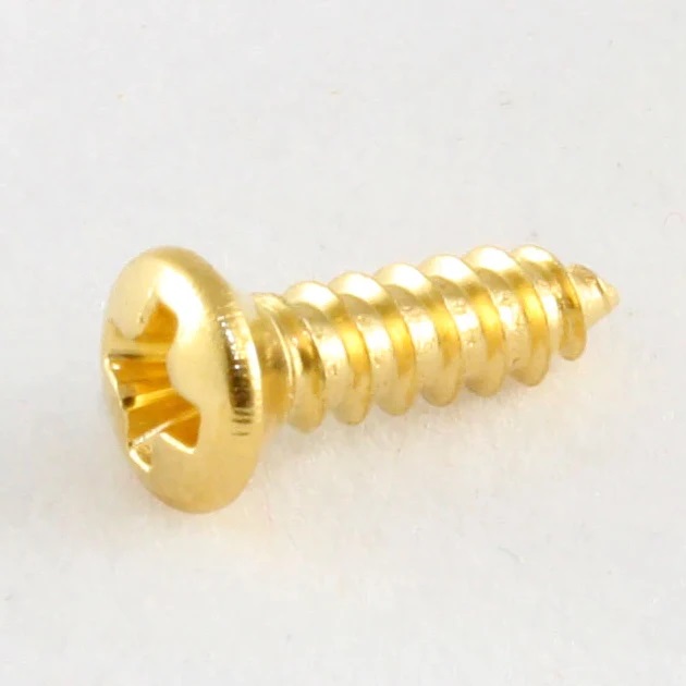 Allparts GS-0050 Gibson® Size Pickguard Screws, Gold, Pack of 20