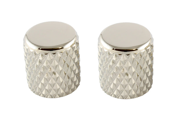 Allparts MK-0112 Heavy Knurl Metal Barrel Knobs, Nickel