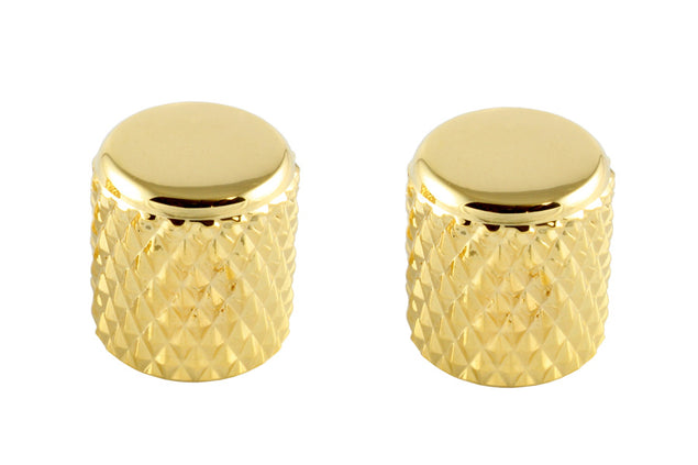 Allparts MK-0112 Heavy Knurl Metal Barrel Knobs, Gold