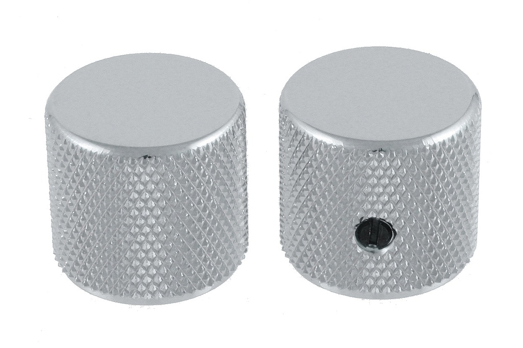 Allparts MK-0115 Metal Barrel Knobs, Chrome