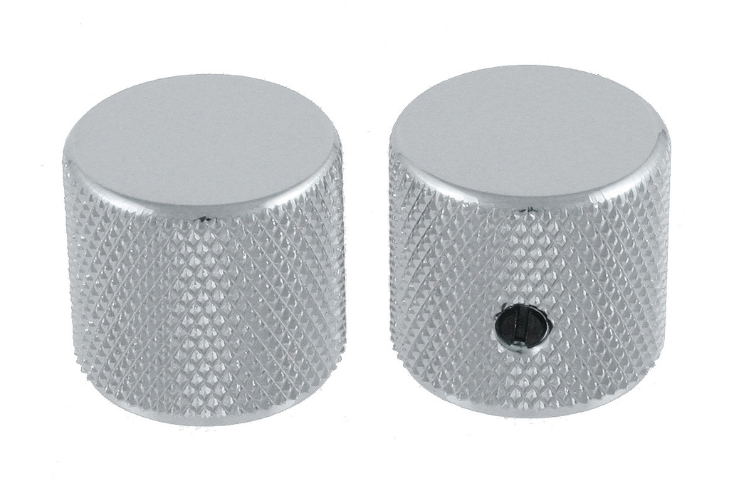 [MK-0115-010] Allparts MK-0115 Metal Barrel Knobs, Chrome