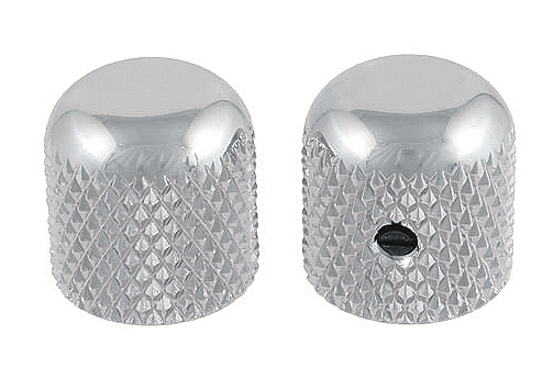 Allparts MK-0110 Metal Dome Knobs, Chrome
