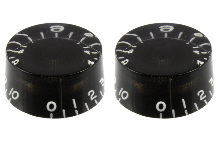 Allparts PK-0130 Set of 2 Vintage-style Speed Knobs, Black