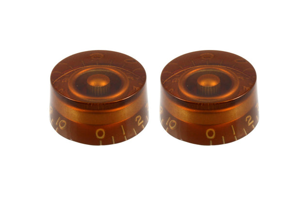 [PK-0130-022] Allparts PK-0130 Set of 2 Vintage-style Speed Knobs, Amber