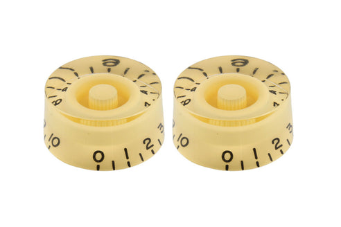[PK-0130-028] Allparts PK-0130 Set of 2 Vintage-style Speed Knobs, Cream