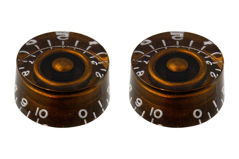 Allparts PK-0130 Set of 2 Vintage-style Speed Knobs, Chocolate