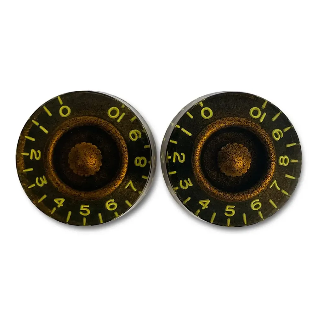 [PK-0130-036] Allparts PK-0130 Set of 2 Vintage-style Speed Knobs, Chocolate