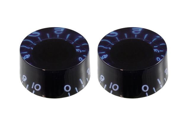 Allparts PK-0134 Set of 2 Vintage-style Tinted Speed Knobs, Blue tint