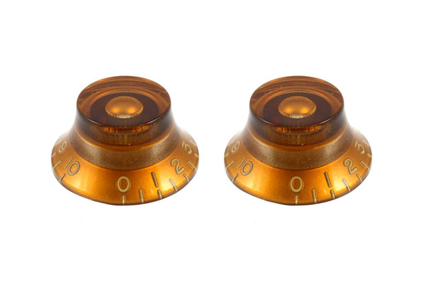 Allparts PK-0140 Set of 2 Vintage-style Bell Knobs, Amber