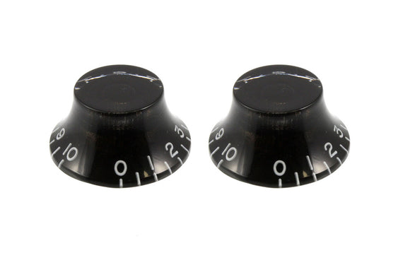 [PK-0140-023] Allparts PK-0140 Set of 2 Vintage-style Bell Knobs, Black