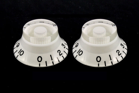 Allparts PK-0140 Set of 2 Vintage-style Bell Knobs, White