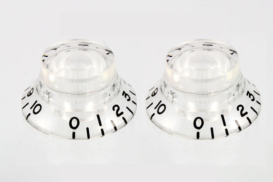 Allparts PK-0140 Set of 2 Vintage-style Bell Knobs, Clear