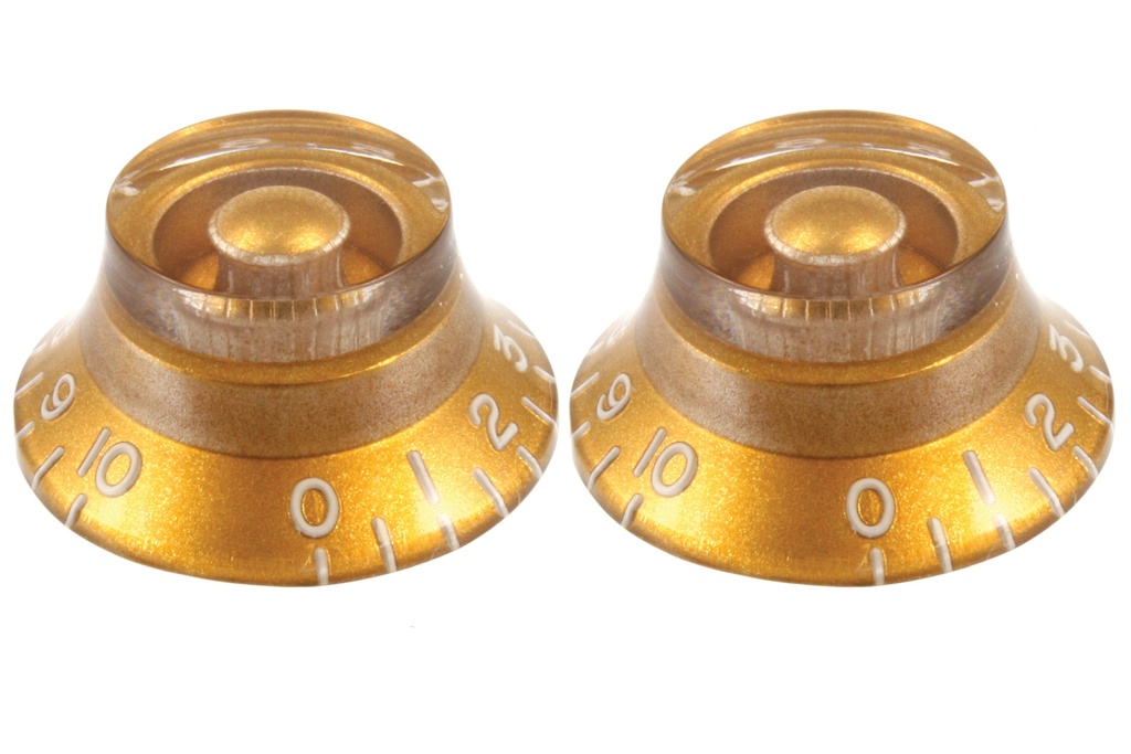 Allparts PK-0140 Set of 2 Vintage-style Bell Knobs, Gold