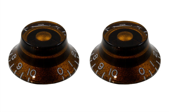 Allparts PK-0140 Set of 2 Vintage-style Bell Knobs, Chocolate