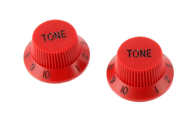 [PK-0153-026] Allparts PK-0153 Set of 2 Plastic Tone Knobs for Stratocaster®, Red