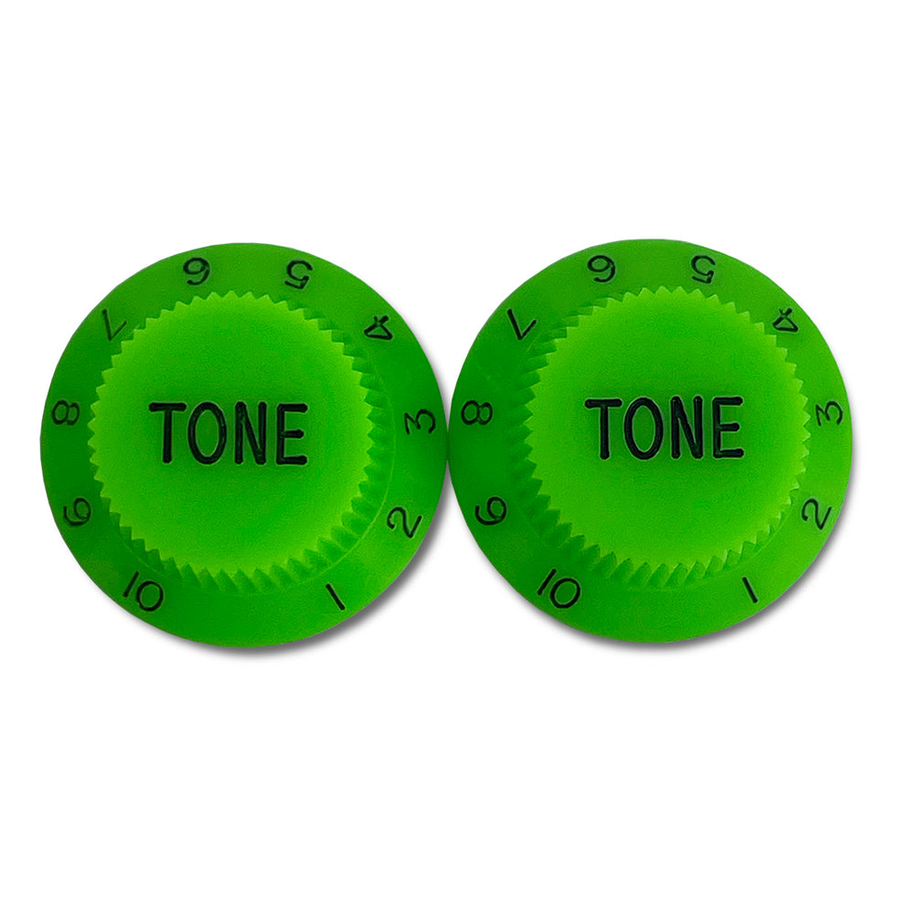 Allparts PK-0153 Set of 2 Plastic Tone Knobs for Stratocaster®, Green