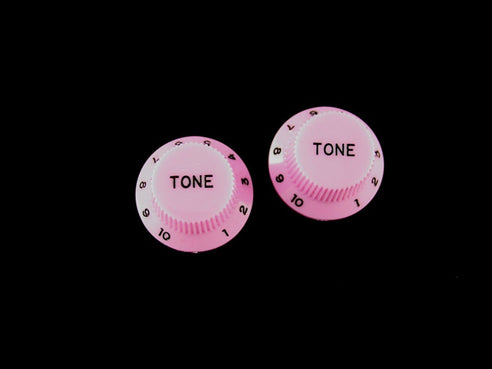 [PK-0153-021] Allparts PK-0153 Set of 2 Plastic Tone Knobs for Stratocaster®, Pink
