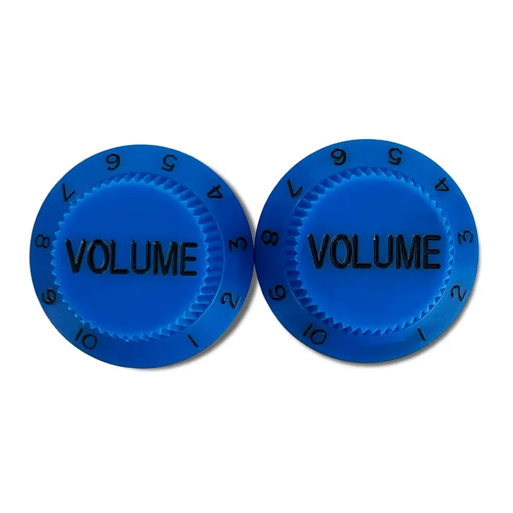 [PK-0154-027] Allparts PK-0154 Set of 2 Plastic Volume Knobs for Stratocaster®, Blue