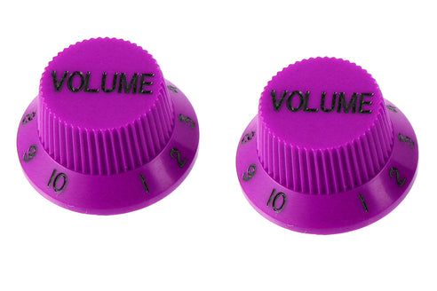 Allparts PK-0154 Set of 2 Plastic Volume Knobs for Stratocaster®, Purple
