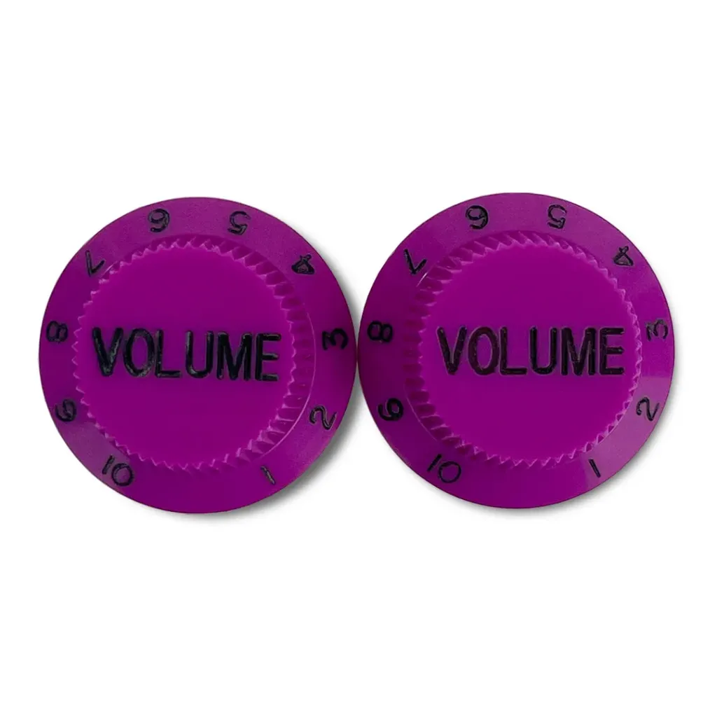 Allparts PK-0154 Set of 2 Plastic Volume Knobs for Stratocaster®, Purple