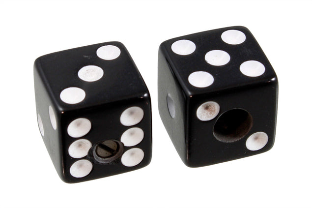 Allparts PK-3250 Set of 2 Unmatched Dice Knobs, Black