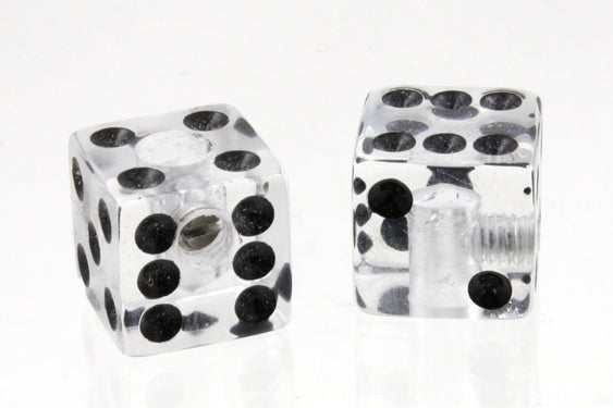 Allparts PK-3250 Set of 2 Unmatched Dice Knobs, Clear