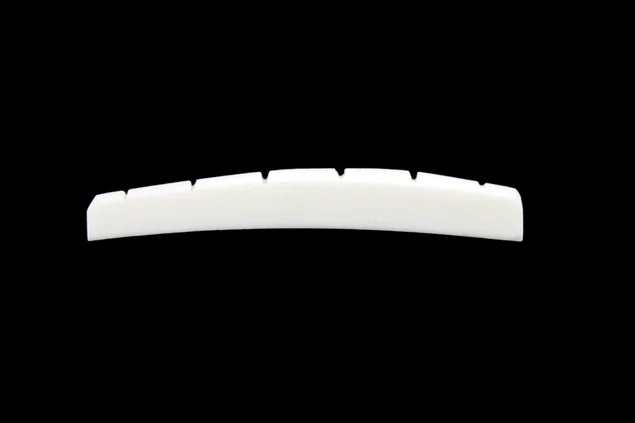 Allparts BN-0206 Radiused Slotted Bone Nut for Fender® Guitars, Bleached
