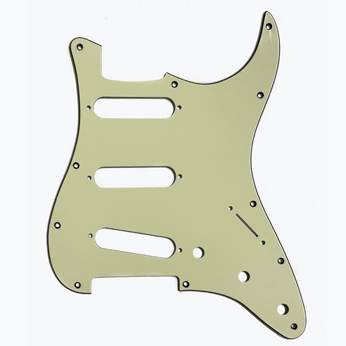 Allparts PG-0552 11-hole Pickguard for Stratocaster®, Mint Green 3-ply (MG/B/MG) .090