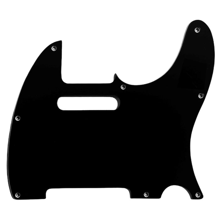 Allparts PG-0562 8-hole Pickguard for Telecaster®, Black 3-ply (B/W/B) .090