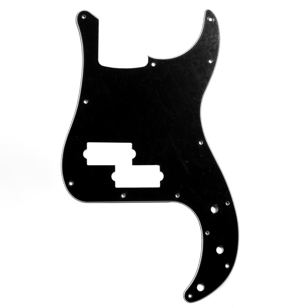 Allparts PG-0750 Pickguard for Precision Bass®, Black 3-ply (B/W/B) .090