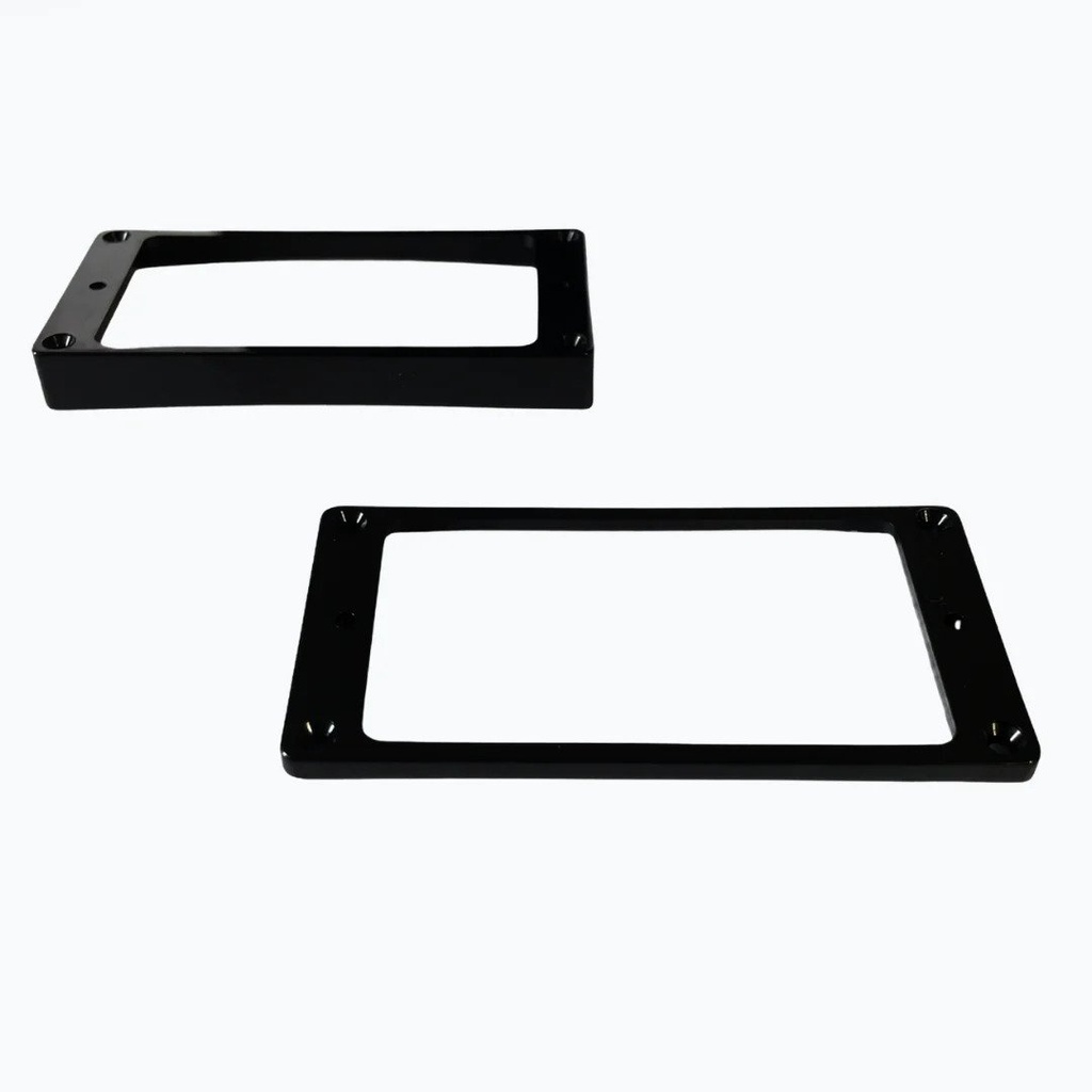 Allparts PC-0733 Curved Neck and Bridge Humbucking Pickup Ring Set, Black