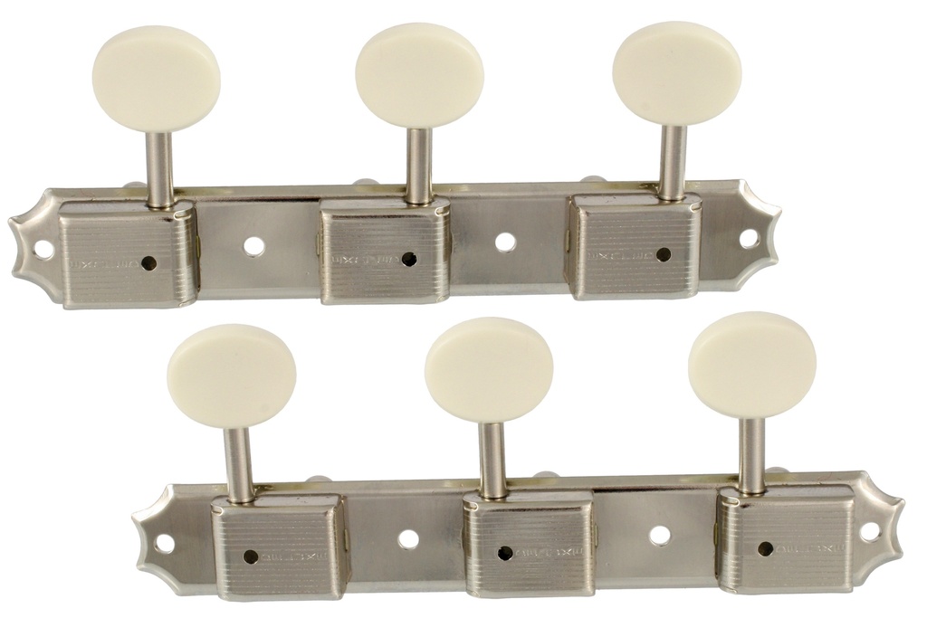 Allparts TK-0700 Vintage-style Deluxe 3x3 Strip Keys, Nickel