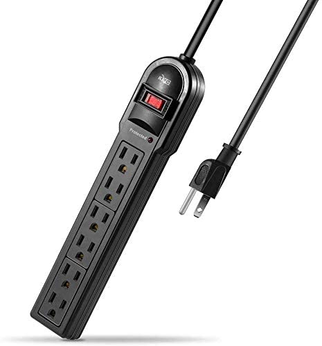 KMC 6 Outlet Power Strip, Black
