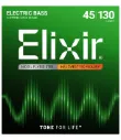 Elixir 14202 Nickel Plated Steel 5-String Bass Strings, NANOWEB, Long Scale Light 45-130