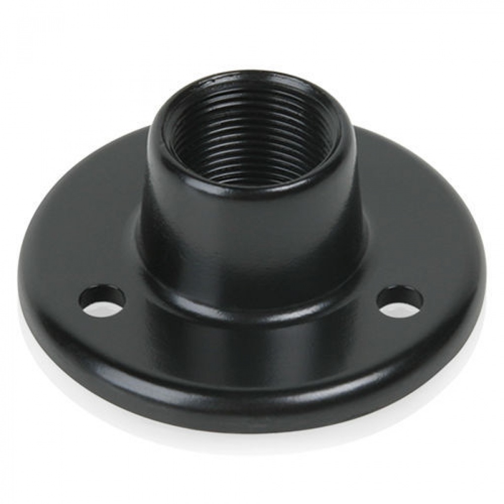 [AD-11BE] Atlas Surface Mount Female Mic Flange 5/8"-27 Thread, Black