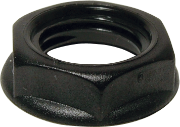Cliff Hex Nut For Mounting 1/4" Jacks, Black
