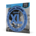 D'Addario 12-52 Jazz Light, XL Nickel Electric Guitar Strings